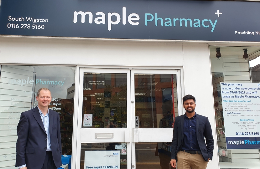 Neil O'Brien MP - maple pharmacy south wigston