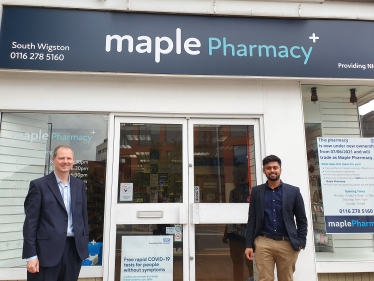 Neil O'Brien MP - maple pharmacy south wigston